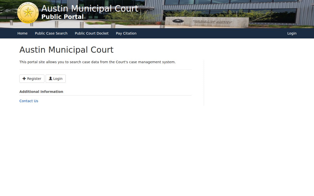 Austin municipal public portal with case search and payment controls